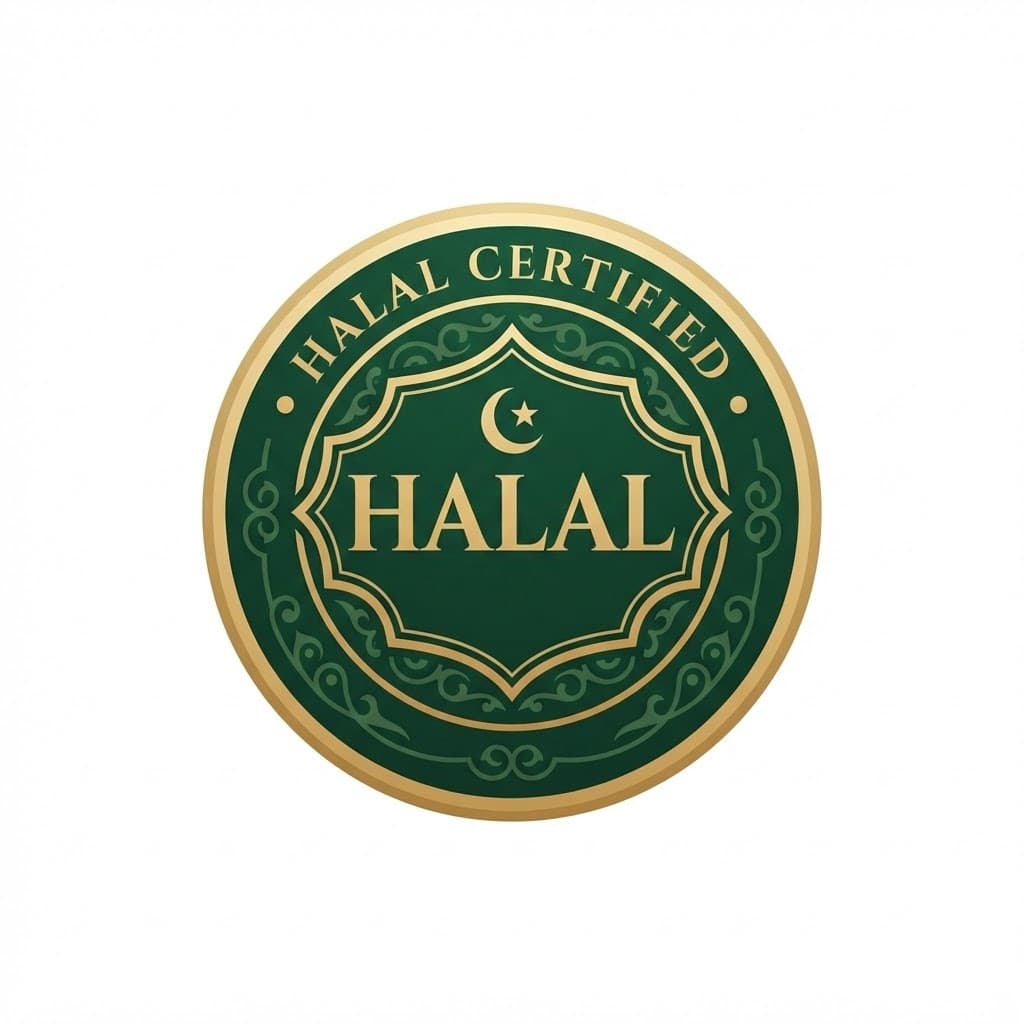 Halal certification badge